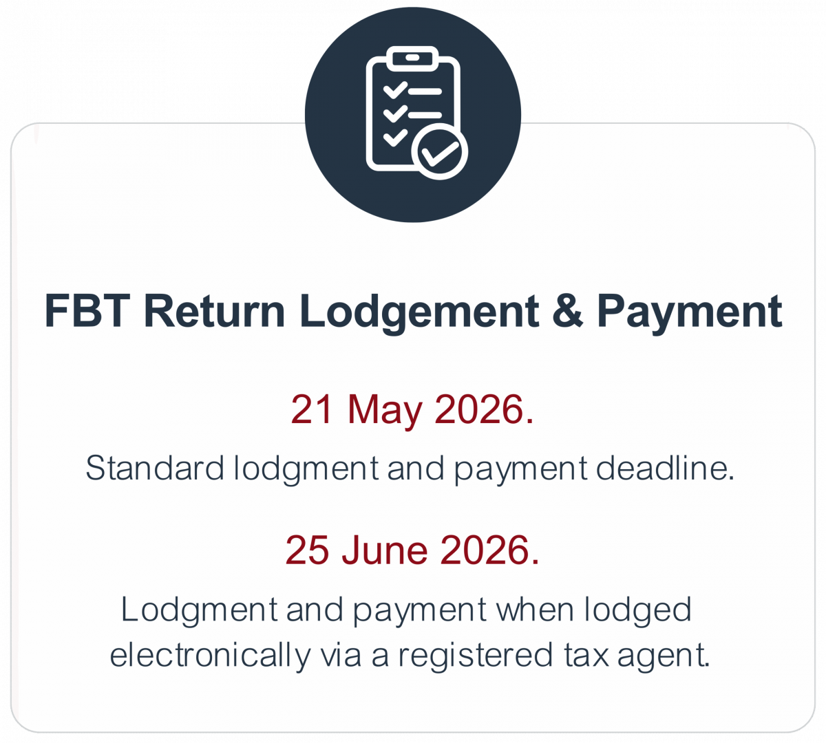 FBT Return - Tile TWO