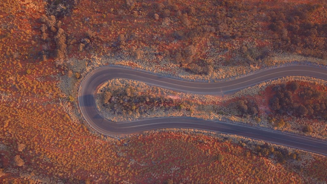Australian,Desert,Road,From,Above